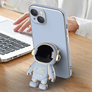 HOME 3D Astronaut Phone Case Anti-Drop Electroplating Bracket
